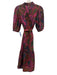 Farm Rio Size L red, pink, multi Cotton Short Puff Sleeve Abstract Print Dress red, pink, multi / L