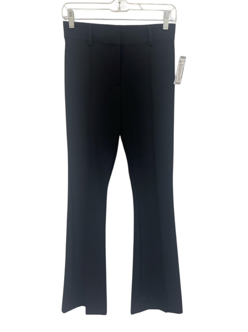Veronica Beard Size 0 Black Nylon Blend Pintuck Front Trouser Flare Pants Black / 0