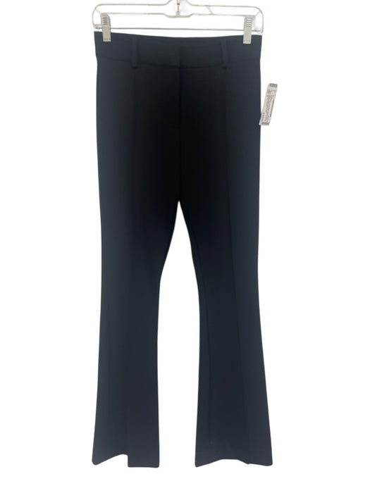 Veronica Beard Size 0 Black Nylon Blend Pintuck Front Trouser Flare Pants Black / 0