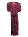 Farm Rio Size XXS Pink, Purple, Blue Lyocell blend Button V Neck Belted Jumpsuit Pink, Purple, Blue / XXS
