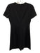 Theory Size 0 Black Wool Blend Short Sleeve Above knee Sheath Dress Black / 0