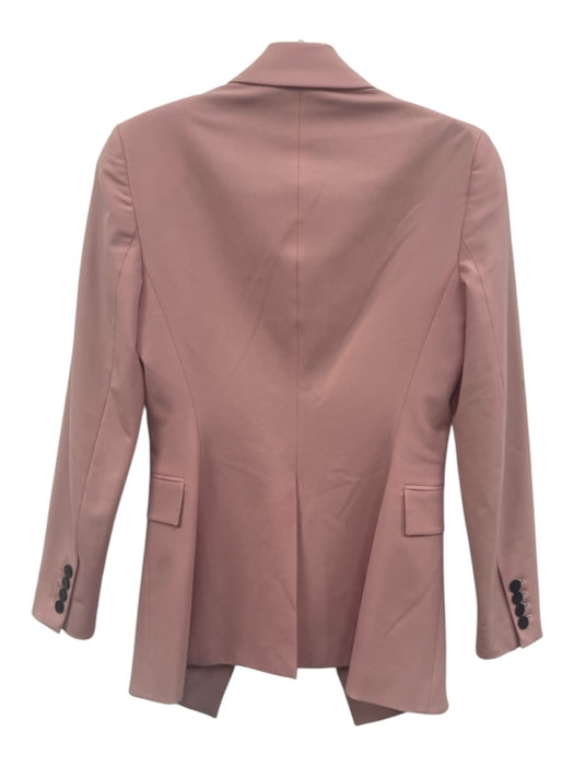 Theory Size 00 Dusty Pink Wool Blend Flap Pocket Long Sleeve One Button Jacket Dusty Pink / 00