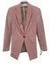 Theory Size 00 Dusty Pink Wool Blend Flap Pocket Long Sleeve One Button Jacket Dusty Pink / 00