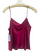 Alice + Olivia Size M Magenta Pink Silk Blend Spaghetti Strap Cowl Neck Slip Top Magenta Pink / M