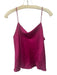 Alice + Olivia Size M Magenta Pink Silk Blend Spaghetti Strap Cowl Neck Slip Top Magenta Pink / M