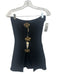 Cin Cin Size S Black Cotton Knit Strapless Cutout Flower Detail Top Black / S