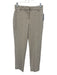 Tory Burch Size 0 Cream Beige, Blue & Red Polyester Blend Grid Trouser Pants Cream Beige, Blue & Red / 0