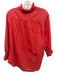 Tuckernuck Size S Coral Pink Cotton Long Sleeve 1/2 Button Ruffle Top Coral Pink / S