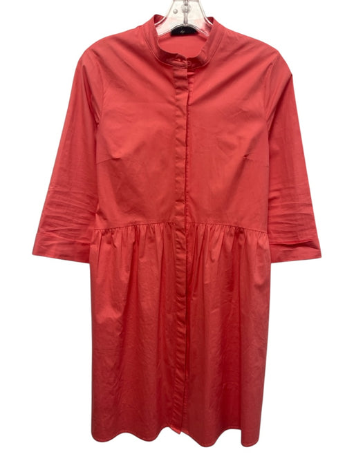 Tuckernuck Size S Pink Cotton Long Sleeve Button Up Knee Buckle Dress Pink / S