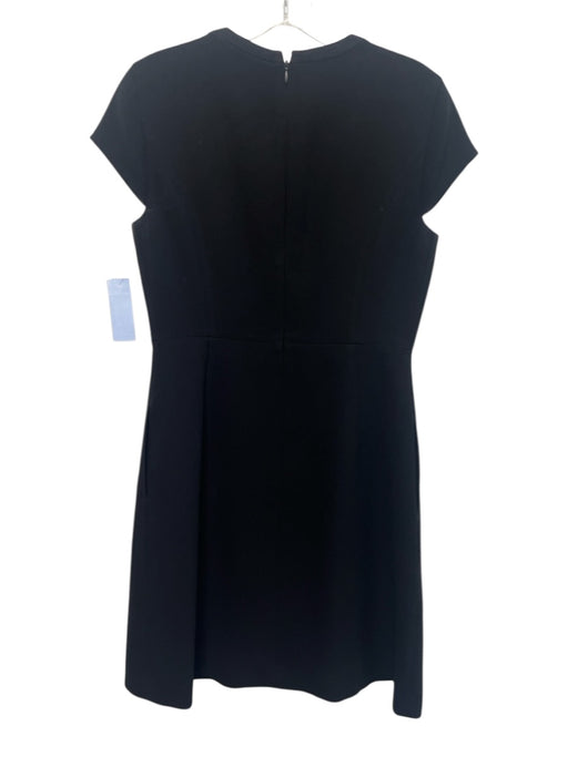 Elie Tahari Size 4 Black Triacetate & Polyester Long Sleeve Cap Sleeve Dress Black / 4