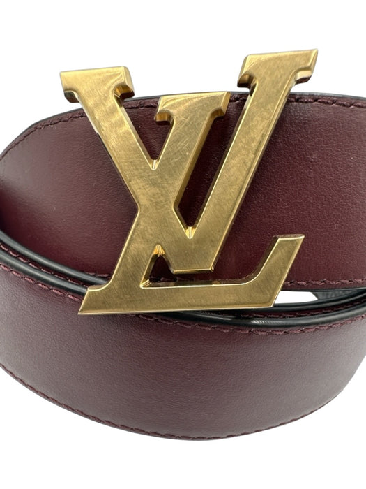 Louis Vuitton Like New Black & Red Leather Reversible Men's Belt Black & Red