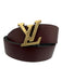 Louis Vuitton Like New Black & Red Leather Reversible Men's Belt Black & Red