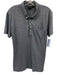 Boss Size L Blue Cotton Heathered Polo Men's Short Sleeve Blue / L