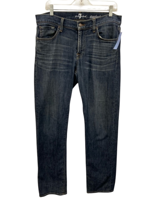 7 For All Mankind Size 33 medium dark wash Cotton Blend Washed Jean Men's Pants medium dark wash / 33