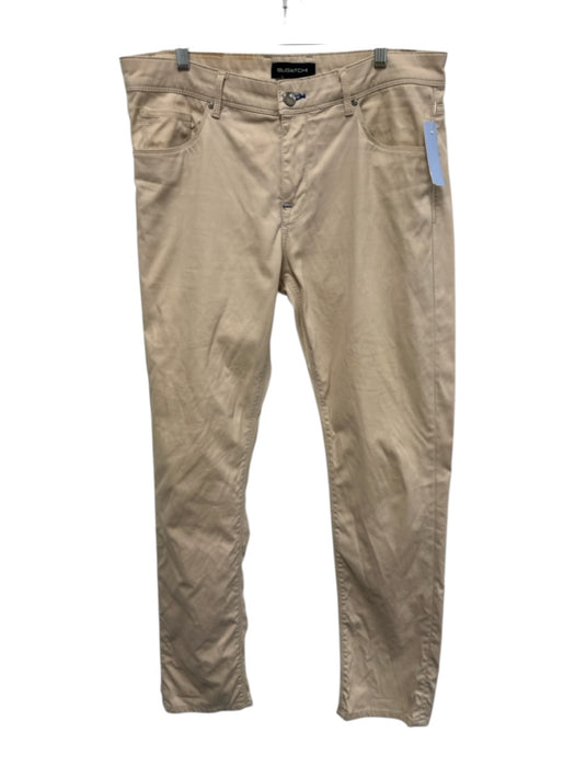 Bugatchi Size Est 34 Tan Cotton Ribbed Slim Men's Pants Tan / Est 34