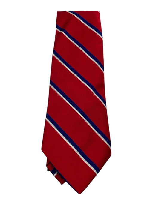 Polo Red & Navy Silk Striped Men's Ties Red & Navy