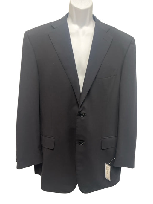 Canali Navy Wool Blend Solid notched 2 Button Men's Blazer Navy / 56