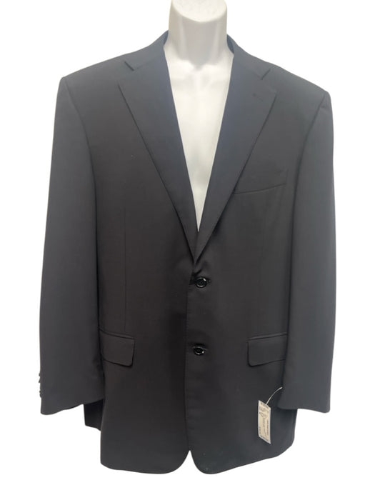 Canali Navy Wool Blend Solid notched 2 Button Men's Blazer Navy / 56