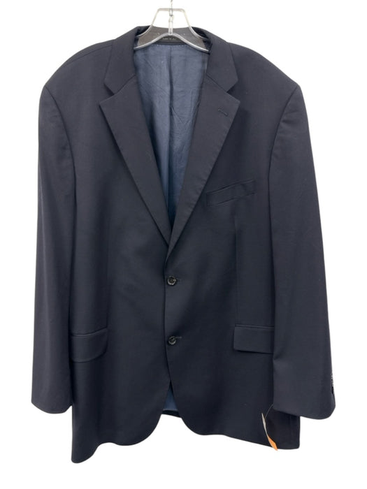 Boss Navy Blue Wool Solid 2 Button Men's Blazer Navy Blue / 48L