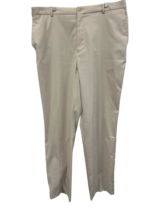 Peter Millar Size 42L Light Beige Polyester Solid Men's Pants Light Beige / 42L