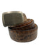 W Kleinberg Brown Leather Embossed Men's Belt Brown