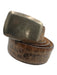 W Kleinberg Brown Leather Embossed Men's Belt Brown