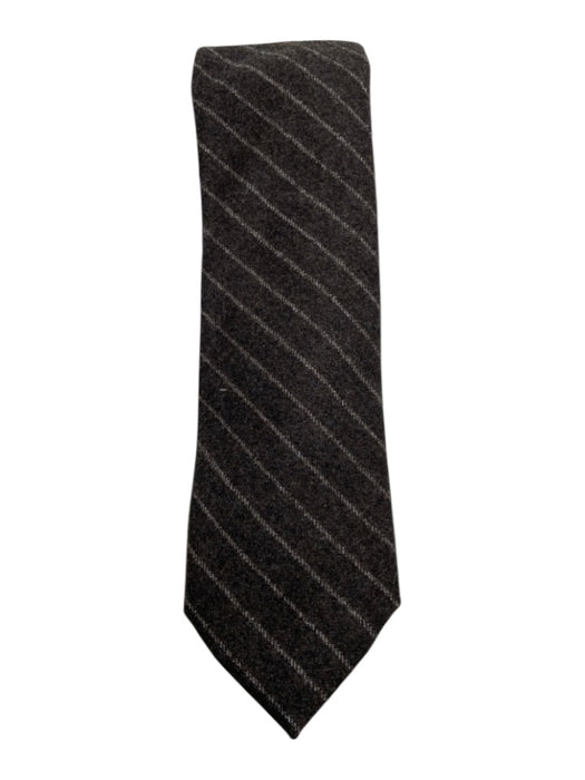Polo Brown Wool Striped Men's Ties Brown