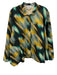 M Square By Neetu Malik Size 2 Green & Multi Cotton Abstract Print Collared Top Green & Multi / 2