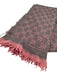 Gucci gray & pink Wool Jacquard Guccissima Fringe Trim Rectangle scarf gray & pink