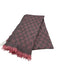 Gucci gray & pink Wool Jacquard Guccissima Fringe Trim Rectangle scarf gray & pink
