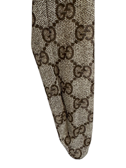 Gucci Size S Tan & Brown Nylon Blend Sheer Guccissima Elastic Waist Tights Tan & Brown / S
