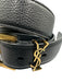 Saint Laurent Black Leather Gold Tone Hardware Logo Rectangle Buckle Belts Black / 34