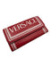 Versace Red & White Leather checkered trim Snap Closure flap Wallets Red & White