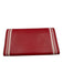 Versace Red & White Leather checkered trim Snap Closure flap Wallets Red & White