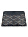 Goyard Blue, White, Brown Calfskin Coated Canvas Goyardine Monogram Wallets Blue, White, Brown