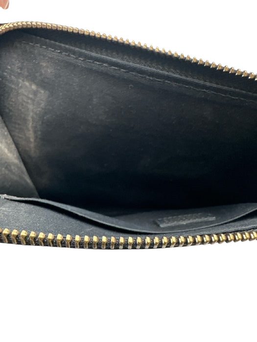 Versace Black, Gold, White Zip Baroque medusa charm Clutch Bag Black, Gold, White / S