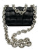 Bottega Veneta Black & Silver Lambskin Silvertone hardware Intrecciato Bag Black & Silver / M