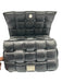 Bottega Veneta Black & Silver Lambskin Silvertone hardware Intrecciato Bag Black & Silver / M
