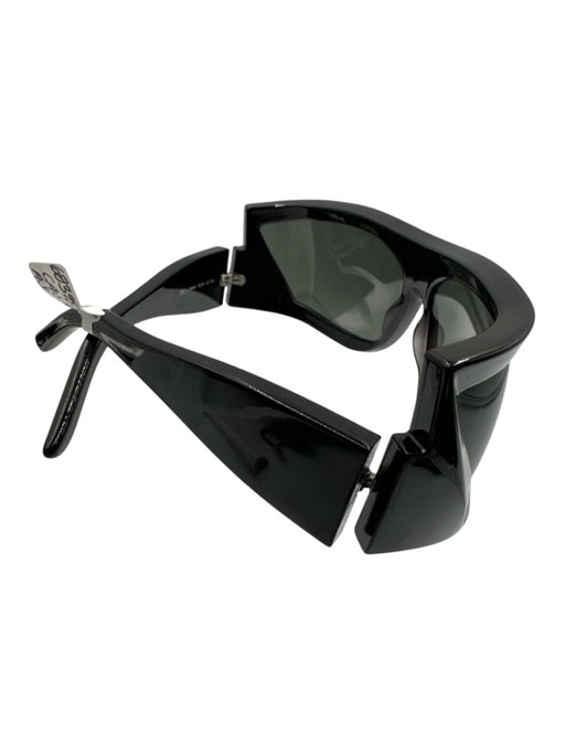 Acne Studios Black Acetate Square Visor Sunglasses Black