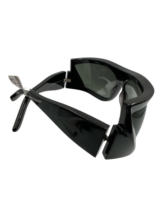 Acne Studios Black Acetate Square Visor Sunglasses Black