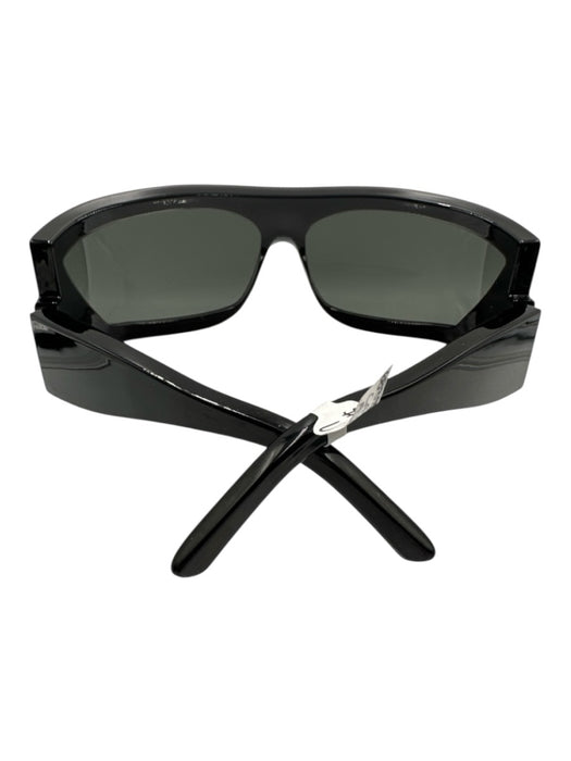 Acne Studios Black Acetate Square Visor Sunglasses Black