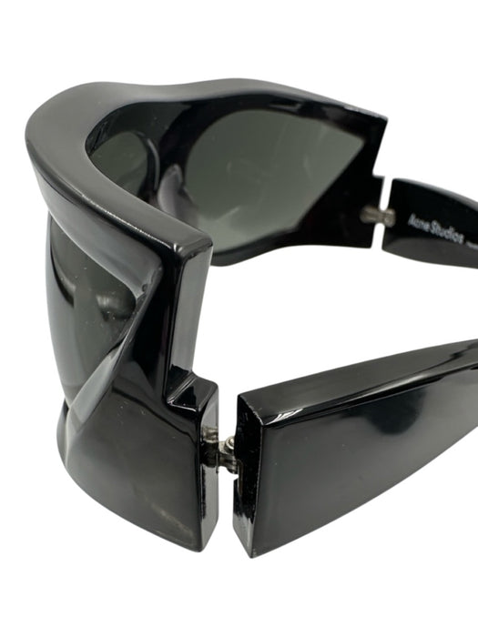 Acne Studios Black Acetate Square Visor Sunglasses Black