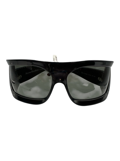 Acne Studios Black Acetate Square Visor Sunglasses Black