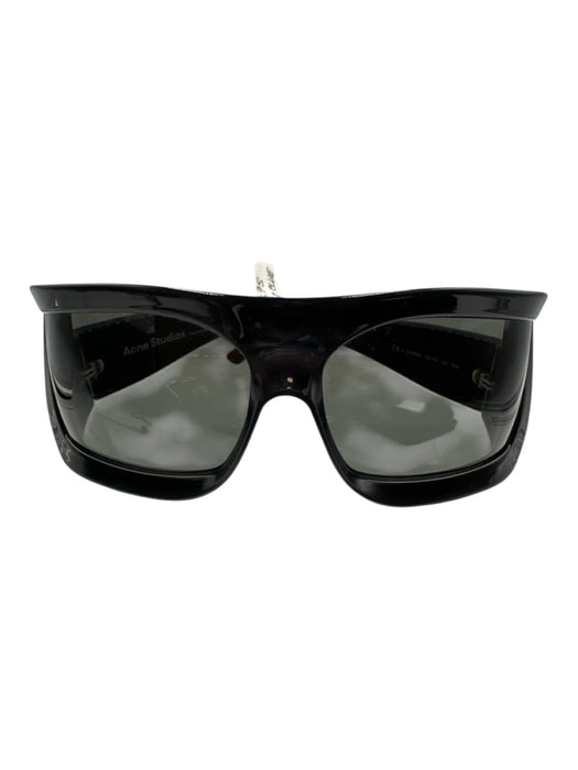 Acne Studios Black Acetate Square Visor Sunglasses Black