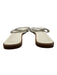 Hermes Shoe Size 39 White & Brown Calfskin Leather Cut Out Slide Sandals White & Brown / 39