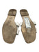 Hermes Shoe Size 39 White & Brown Calfskin Leather Cut Out Slide Sandals White & Brown / 39