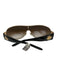 Versace Brown & Gold Metal Frame Gradient medusa insignia Shield Sunglasses Brown & Gold