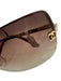 Chanel brown, purple, gold Metal Frame Rimless Gradient Lens Square Sunglasses brown, purple, gold