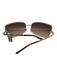Chanel brown, purple, gold Metal Frame Rimless Gradient Lens Square Sunglasses brown, purple, gold