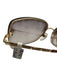 Chanel brown, purple, gold Metal Frame Rimless Gradient Lens Square Sunglasses brown, purple, gold